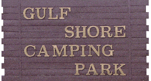 Gulf Shore Camping Park sign